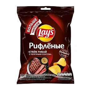 Чипсы картофельные Lay´s Рифленые Стейк рибай, рифленые, 70г
